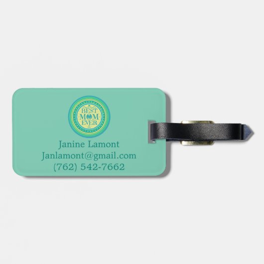 Aangepast beste Moederdag Bagagelabel voor mama (Achterkant horizontaal)