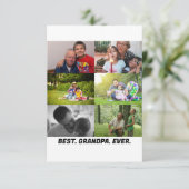 Aangepast beste opa ooit 6 fotocollage bedankkaart (Staand voorkant)