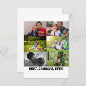 Aangepast beste opa ooit 6 fotocollage bedankkaart (Voorkant / Achterkant)