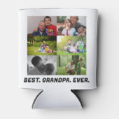 Aangepast beste opa ooit 6 fotocollage blikjeskoeler (Voorkant)