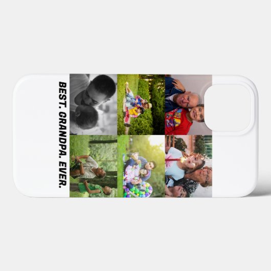 Aangepast beste opa ooit 6 fotocollage Case-Mate iPhone case (Achterkant (horizontaal))