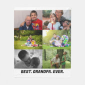 Aangepast beste opa ooit 6 fotocollage fleece deken (Voorkant)