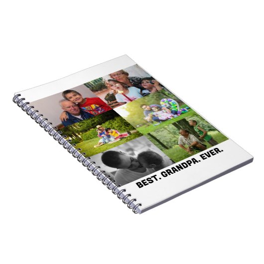 Aangepast beste opa ooit 6 fotocollage notitieboek (Rechterzijde)