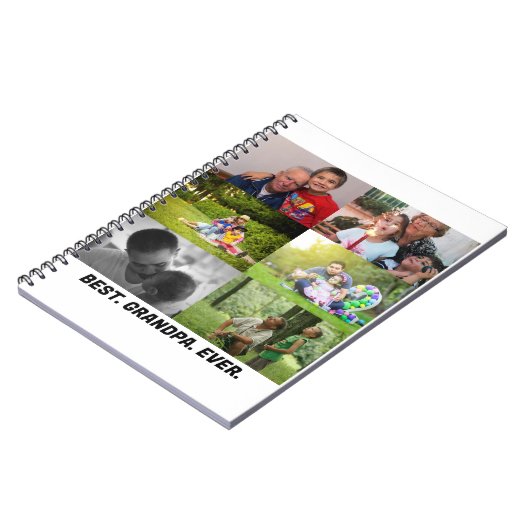 Aangepast beste opa ooit 6 fotocollage notitieboek (Linkerzijde)