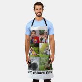 Aangepast beste opa ooit 6 fotocollage schort (Gedragen)