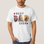 Aangepast beste pap ooit 3 Fotocollage T-shirt (Voorkant)