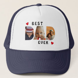 Aangepast beste pap ooit 3 Fotocollage Trucker Pet