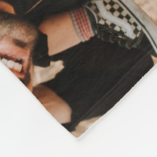 Aangepast beste pap ooit fotocollage fleece deken (Hoek)