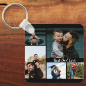 Aangepast beste pap ooit fotocollage sleutelhanger (Voorkant)