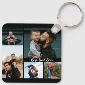 Aangepast beste pap ooit fotocollage sleutelhanger (Achterkant)