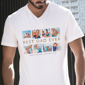 Aangepast beste pap ooit fotocollage Tri-Blend shirt