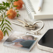 Aangepast beste pap ooit Sleutelhanger met foto's (Voorkant Rechts)