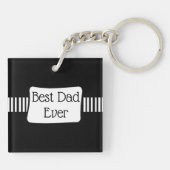 Aangepast beste pap ooit Sleutelhanger met foto's (Achterkant)