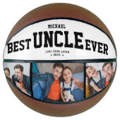 Aangepast BESTE UNCLE OOIT Moderne Cool Family 3 F Basketbal (Voorkant)