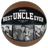 Aangepast BESTE UNCLE OOIT Moderne Cool Family 3 F Basketbal (Voorkant)