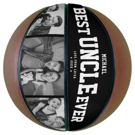 Aangepast BESTE UNCLE OOIT Moderne Cool Family 3 F Basketbal (Verticaal)