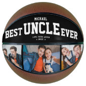 Aangepast BESTE UNCLE OOIT Moderne Cool Family 3 F Basketbal (Voorkant)