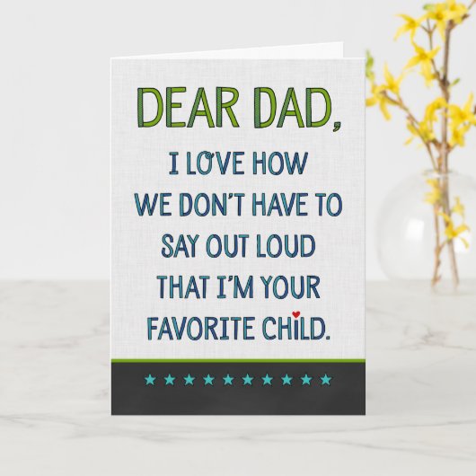 Aangepast beste vader kaart (Gele Bloem)