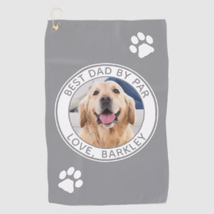 Aangepast beste vader ooit, foto van Par Grey Dog Golfhanddoek