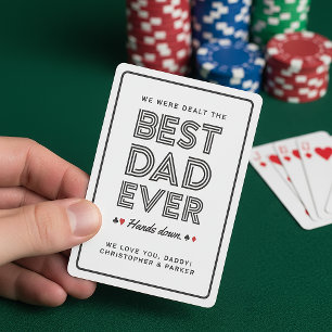 Aangepast beste vader ooit pokerkaarten