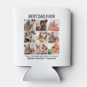 Aangepast beste vader ooit vaders Dag 9 Foto Colla Blikjeskoeler (Achterkant)