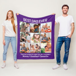 Aangepast beste vader ooit vaders Dag 9 Foto Colla Fleece Deken