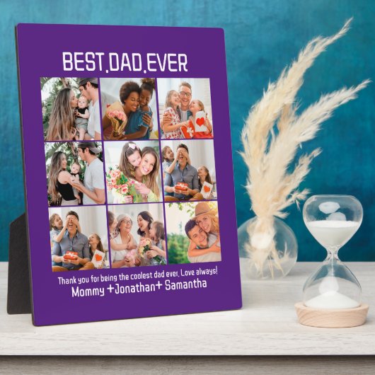 Aangepast beste vader ooit vaders Dag 9 Foto Colla Fotoplaat (Zijkant)