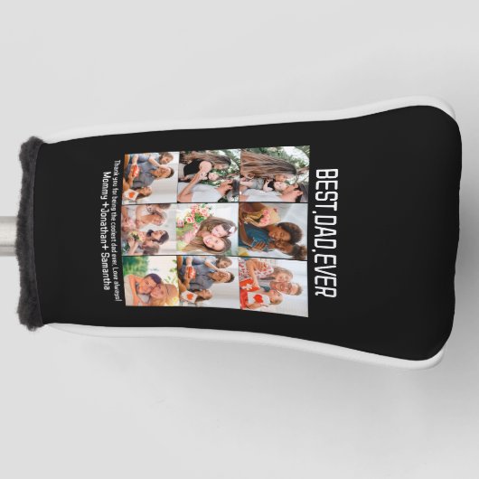 Aangepast beste vader ooit vaders Dag 9 Foto Colla Golfheadcover (Voorkant)