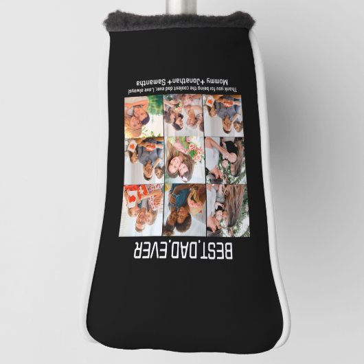 Aangepast beste vader ooit vaders Dag 9 Foto Colla Golfheadcover (Draai 90)