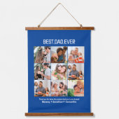 Aangepast beste vader ooit vaders Dag 9 Foto Colla Hangend Wandkleed (Voorkant)