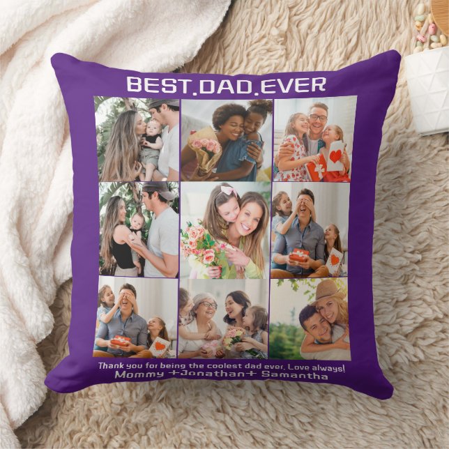 Aangepast beste vader ooit vaders Dag 9 Foto Colla Kussen (Deken)