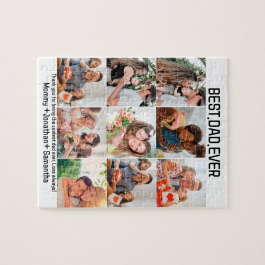 Aangepast beste vader ooit vaders Dag 9 Foto Colla Legpuzzel (Horizontaal)