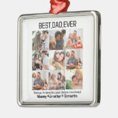 Aangepast beste vader ooit vaders Dag 9 Foto Colla Metalen Ornament (Links)