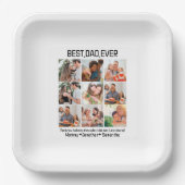 Aangepast beste vader ooit vaders Dag 9 Foto Colla Papieren Bordje (Voorkant)