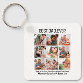 Aangepast beste vader ooit vaders Dag 9 Foto Colla Sleutelhanger (Voorkant)