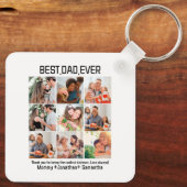 Aangepast beste vader ooit vaders Dag 9 Foto Colla Sleutelhanger (Achterkant)