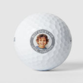Aangepast beste vader op foto van Par Grey White Golfballen (Voorkant)