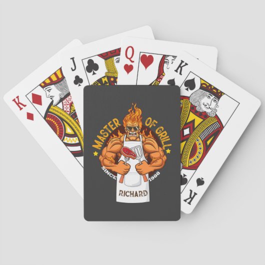 Aangepast beste vader Papa vader ooit gewoon grapp Pokerkaarten (Achterkant)