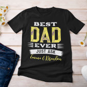 Aangepast beste vader Papa vader ooit gewoon grapp T-shirt