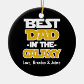 Aangepast beste vader voor kerstversiering in Gala Keramisch Ornament (Voorkant)