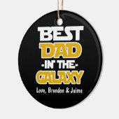 Aangepast beste vader voor kerstversiering in Gala Keramisch Ornament (Links)