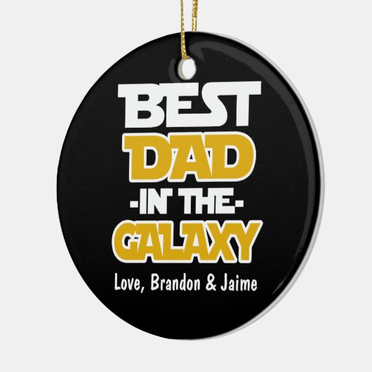 Aangepast beste vader voor kerstversiering in Gala Keramisch Ornament (Links)