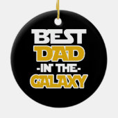 Aangepast beste vader voor kerstversiering in Gala Keramisch Ornament (Achterkant)