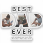 Aangepast beste vaders Dag Foto Collage Sticker (Voorkant)