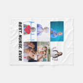 Aangepast beste verpleegster ooit 6 fotocollage fleece deken (Voorkant (Horizontaal))