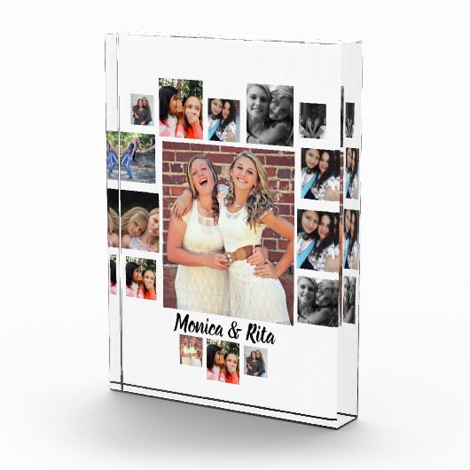 Aangepast beste vrienden 15 fotocollage fotoblokken (Rechts)