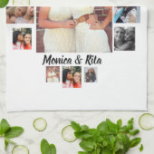 Aangepast beste vrienden 15 fotocollage theedoek (Gevouwen)