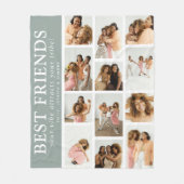 Aangepast beste vrienden Gift Trendy Modern Photo  Fleece Deken (Voorkant)
