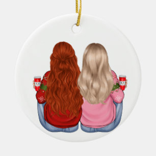 Aangepast beste vrienden voor altijd keramisch ornament