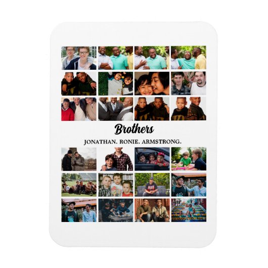 Aangepast beste vrienden voor Brothers Brothers Fo Magneet (Verticaal)